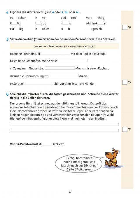 Tests in Deutsch - Lernzielkontrollen 3. Klasse | Nr. 283 - Hauschka Verlag