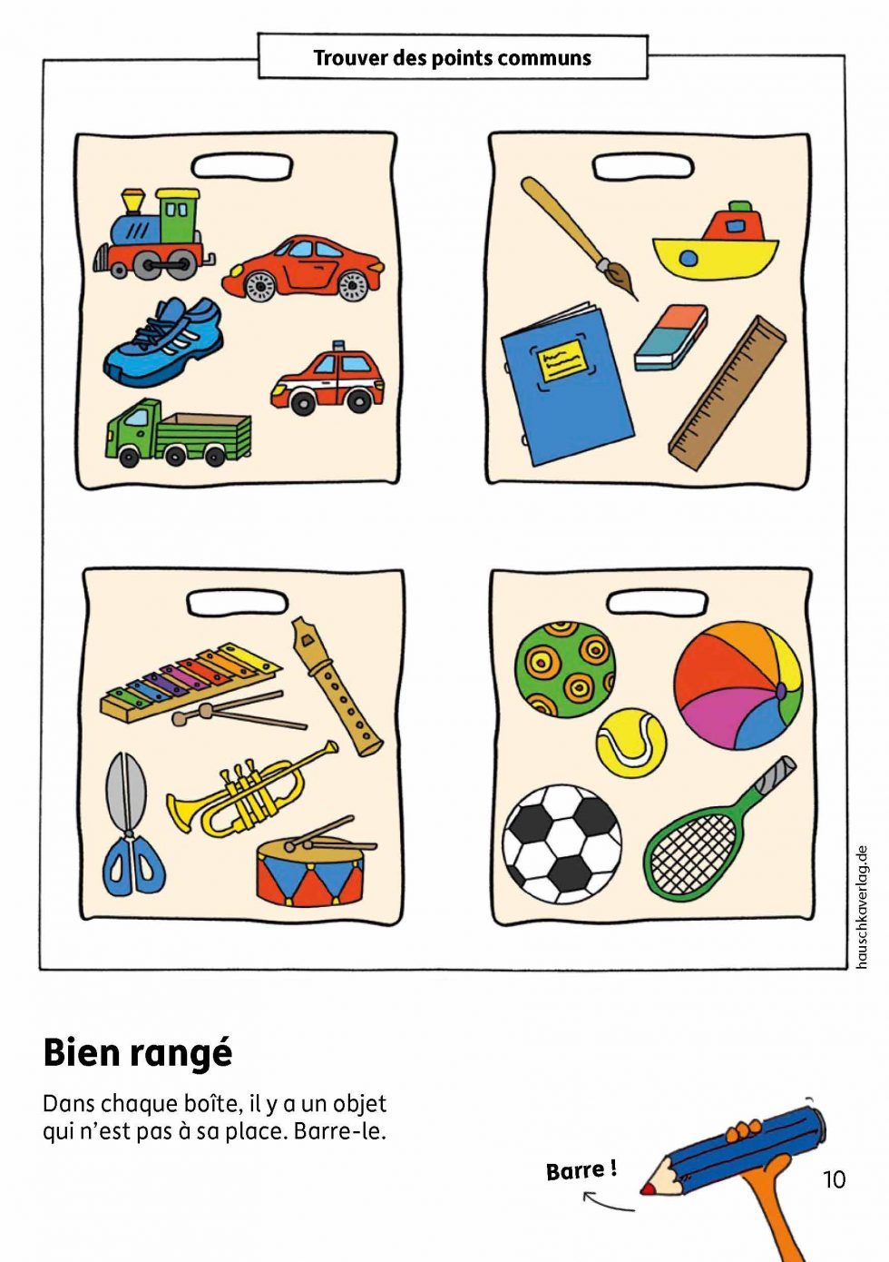 Bloc de maternelle Points communs et différences Nr. 767 Hauschka