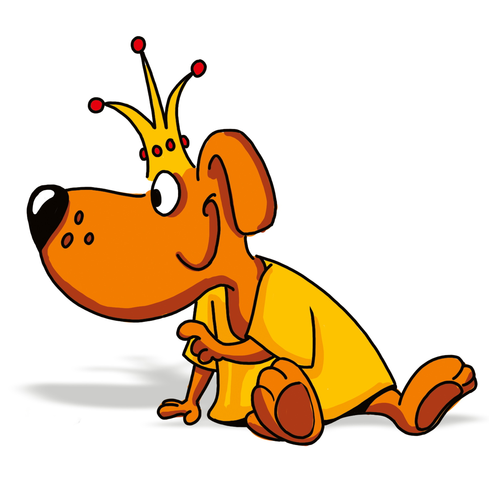 Doggy_zeigt nach links Bastelidee Clown