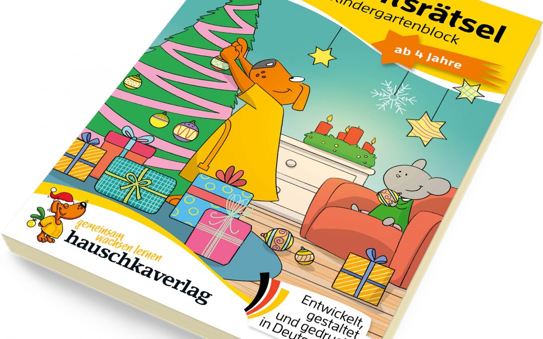 Weihnachtsrätsel – Kunterbunter Kindergartenblock ab 4 Jahre | Nr. 390